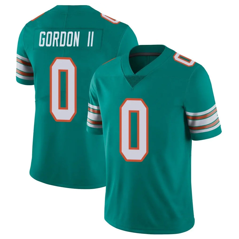 Qdoa M.Dolphins #0 Ollie Gordon II Player Aqua Limited Alternate Vapor Untouchable Home Game Stitched Jerseys