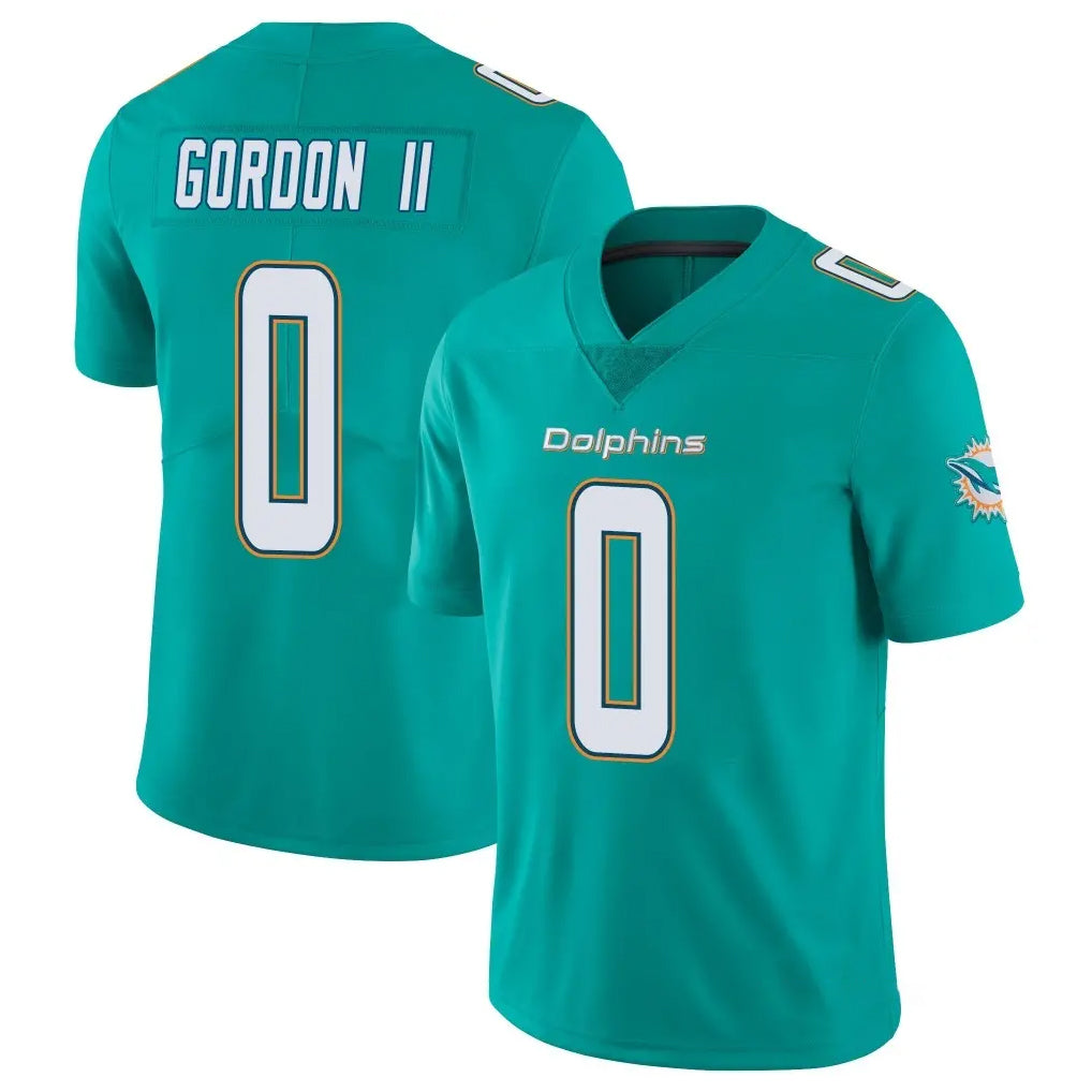 Qdoa M.Dolphins #0 Ollie Gordon II Player Aqua Limited Vapor Untouchable Home Game Stitched Jerseys