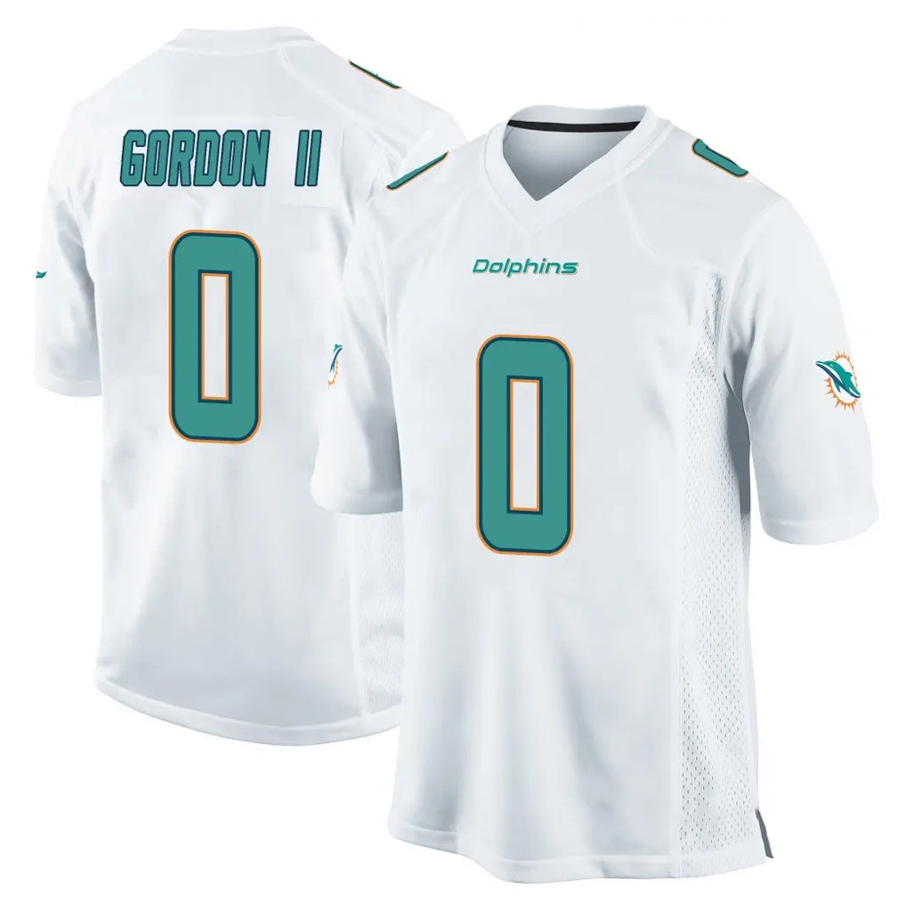 Qdoa M.Dolphins #0 Ollie Gordon II Player White Home Game Stitched Jerseys