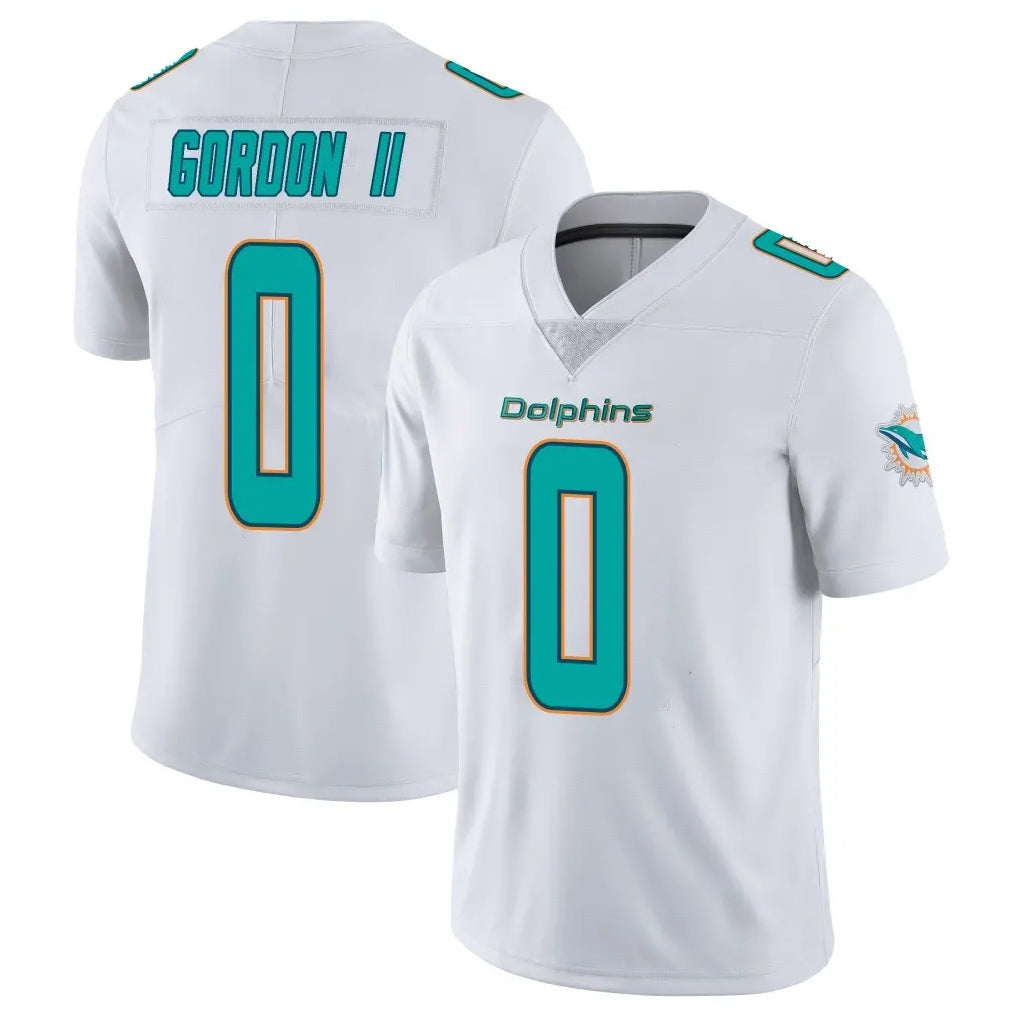 Qdoa M.Dolphins #0 Ollie Gordon II Player White Limited Vapor Untouchable Home Game Stitched Jerseys