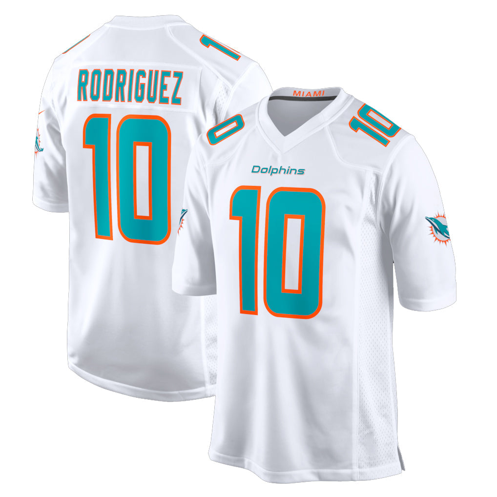 Qdoa M.Dolphins #10 Jacob Rodriguez Player White Limited Home Game Stitched Jerseys