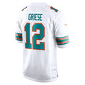 Qdoa M.Dolphins #12 Bob Griese Player White Home Game Stitched Jerseys