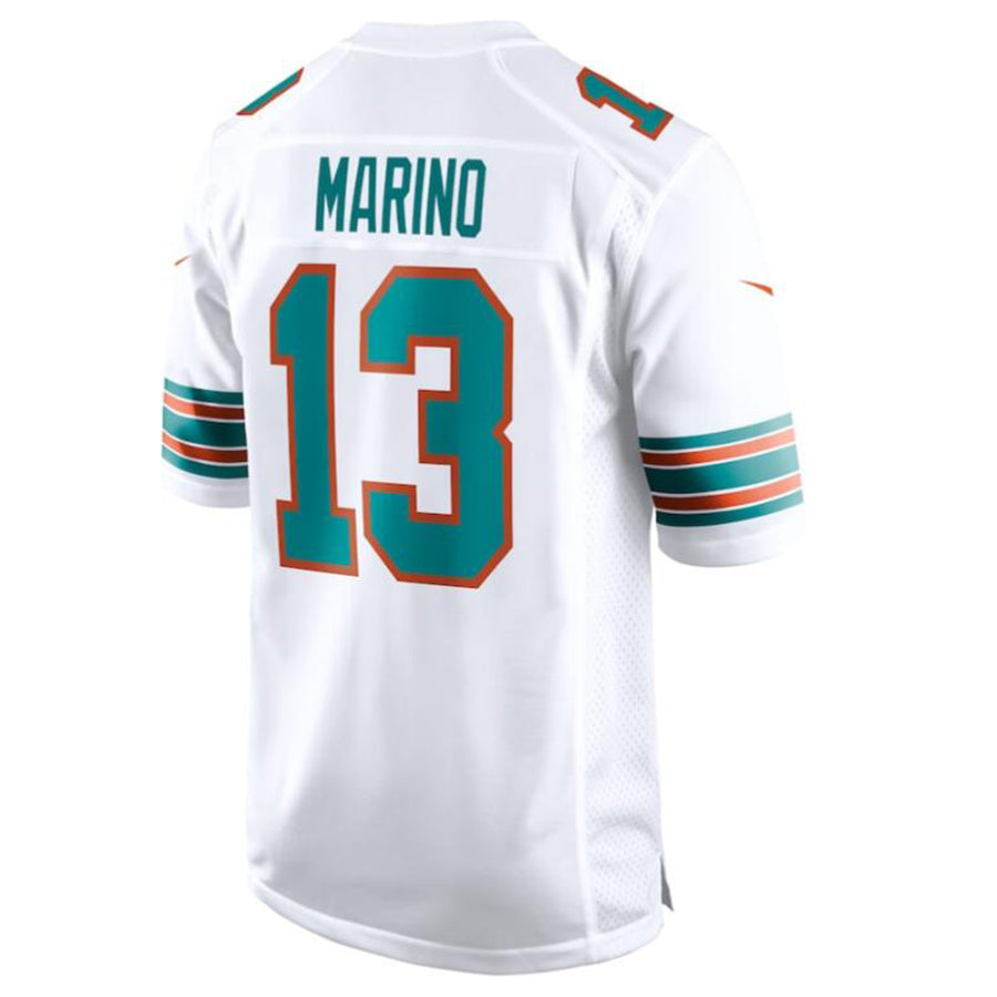 Qdoa M.Dolphins #13 Dan Marino White Retired Player Jersey American Stitched Jersey