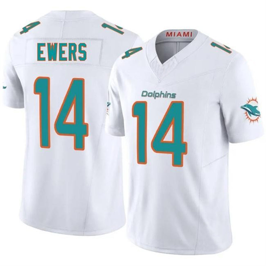 Qdoa M.Dolphins #14 Quinn Ewers Player White Vapor Limited Game Stitched Jerseys