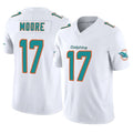 Qdoa M.Dolphins #17 Trey Moore Player White Limited Vapor F.U.S.E. Home Game Stitched Jerseys