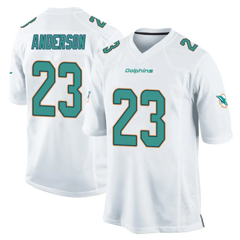 Qdoa M.Dolphins #23 Zayne Anderson Player White Home Game Stitched Jerseys