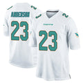 Qdoa M.Dolphins #23 Zayne Anderson Player White Home Game Stitched Jerseys
