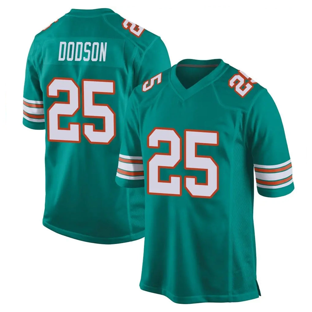 Qdoa M.Dolphins #25 Tyrel Dodson Player Aqua Alternate Home Game Stitched Jerseys