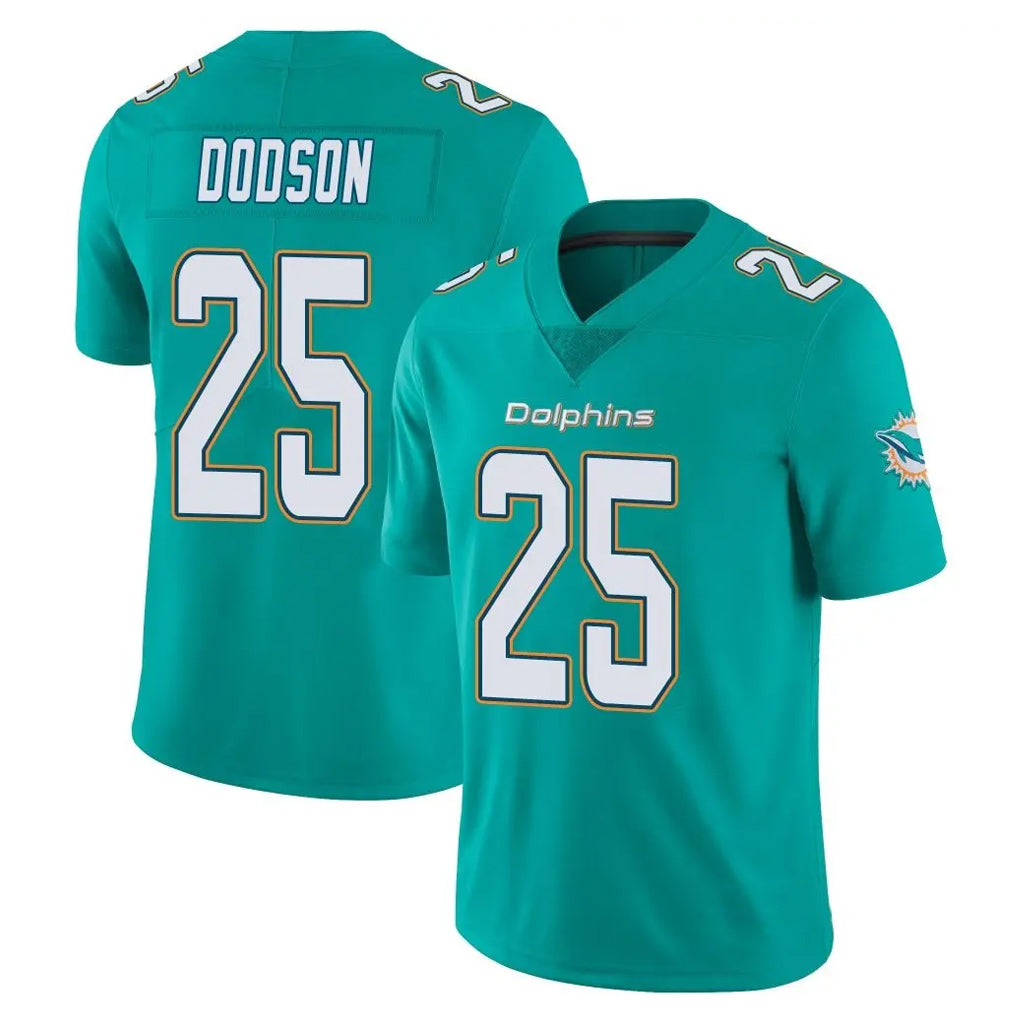 Qdoa M.Dolphins #25 Tyrel Dodson Player Aqua Limited Vapor Untouchable Home Game Stitched Jerseys