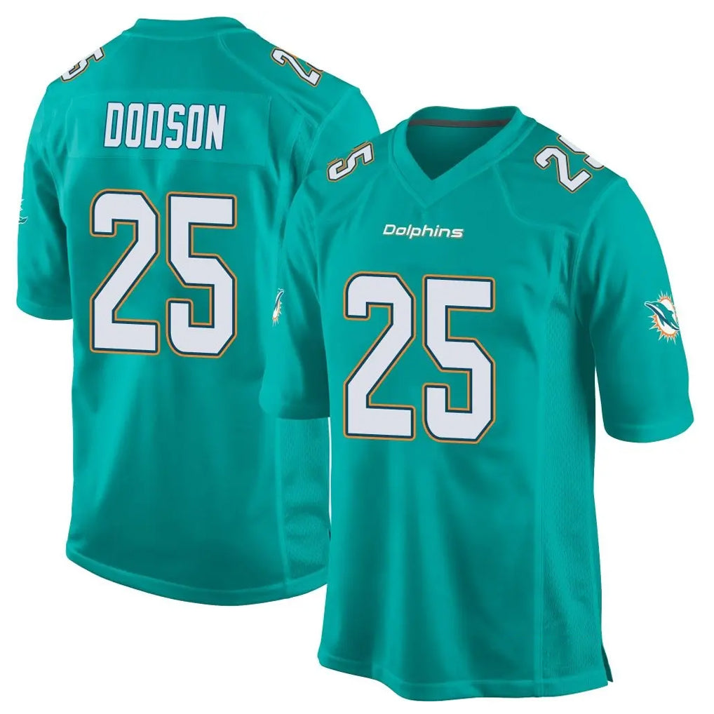 Qdoa M.Dolphins #25 Tyrel Dodson Player Aqua Team Color Home Game Stitched Jerseys