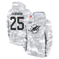 Qdoa M.Dolphins #25 Tyrel Dodson Player Arctic Camo Salute to Service Hoodies Limited Game Stitched Jerseys