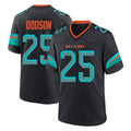 Qdoa M.Dolphins #25 Tyrel Dodson Player Black Pitch Rivalries Collection Home Game Stitched Jerseys