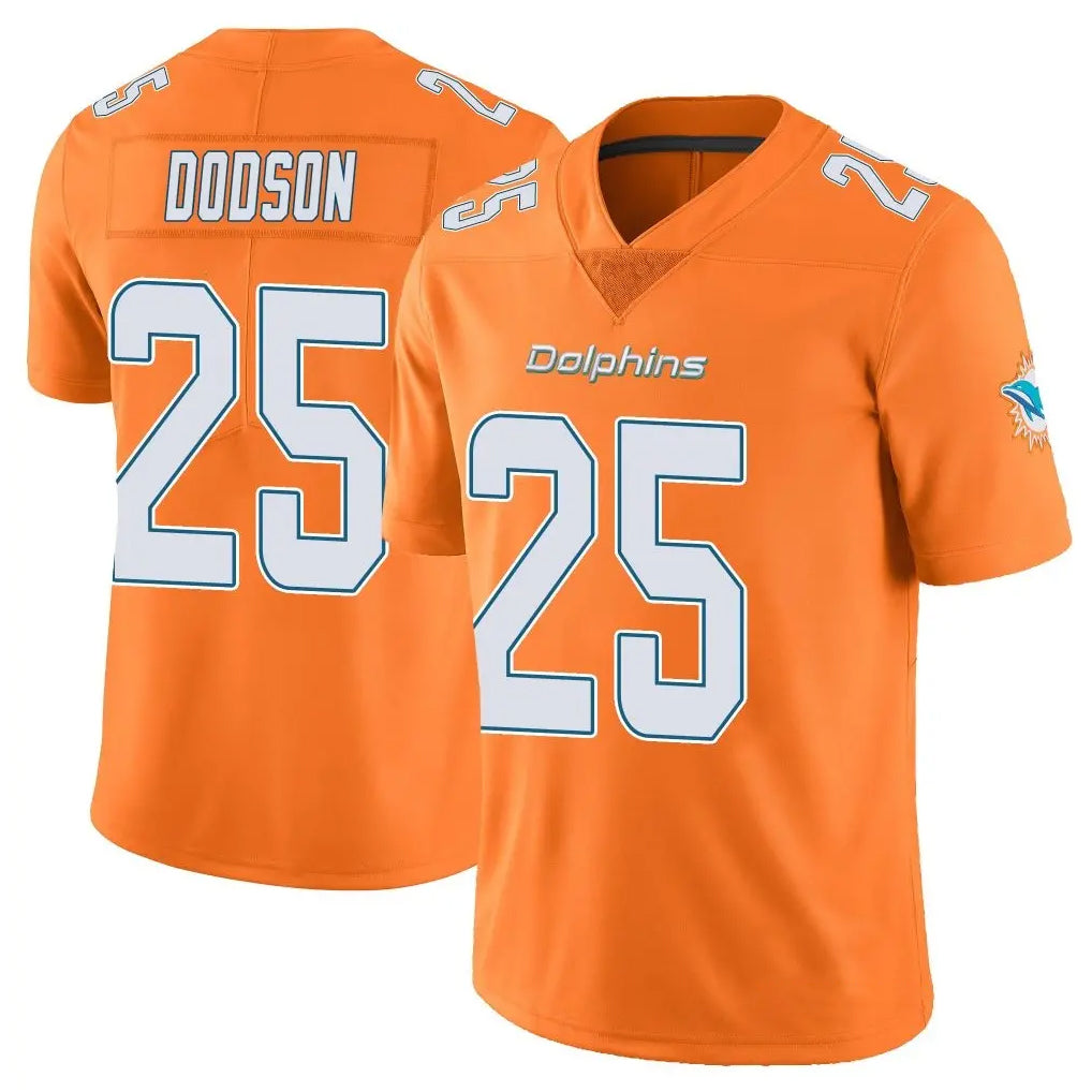 Qdoa M.Dolphins #25 Tyrel Dodson Player Orange Limited Home Game Stitched Jerseys