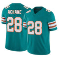 Qdoa M.Dolphins #28 De'Von Achane Player Aqua Limited Alternate Vapor F.U.S.E. Home Game Stitched Jerseys