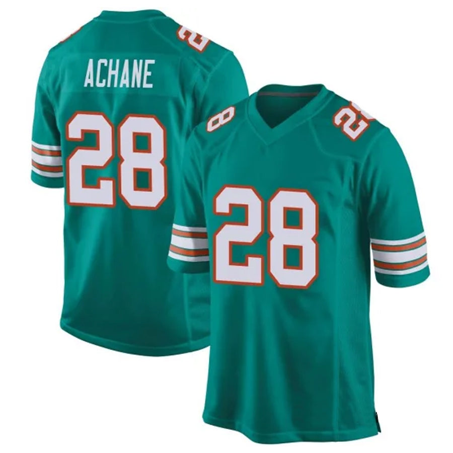 Qdoa M.Dolphins #28 De??£¤Von Achane Player Green Alternate Game Stitched Jerseys