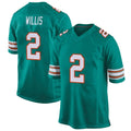 Qdoa M.Dolphins #2 Malik Willis Player Aqua Alternate Home Game Stitched Jerseys