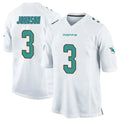 Qdoa M.Dolphins #3 Chris Johnson Player White Home Game Stitched Jerseys