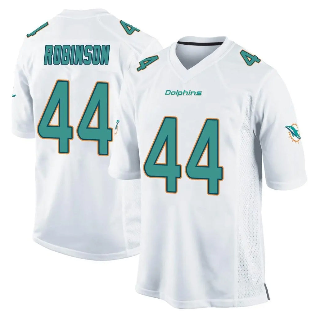 Qdoa M.Dolphins #44 Chop Robinson Player White Home Game Stitched Jerseys