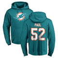 Qdoa M.Dolphins #52 Patrick Paul Player Aqua LOGO Pullover Hoodies Limited Stitched Jerseys
