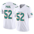 Qdoa M.Dolphins #52 Patrick Paul Player White Limited Vapor F.U.S.E. Home Game Stitched Jerseys