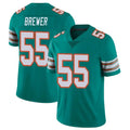 Qdoa M.Dolphins #55 Aaron Brewer Player Aqua Limited Alternate Vapor Untouchable Home Game Stitched Jerseys