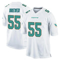 Qdoa M.Dolphins #55 Aaron Brewer Player White Home Game Stitched Jerseys