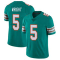 Qdoa M.Dolphins #5 Jaylen Wright Player Aqua Limited Alternate Vapor Untouchable Home Game Stitched Jerseys