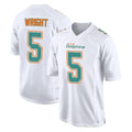 Qdoa M.Dolphins #5 Jaylen Wright Player White Fashion Home Game Stitched Jerseys