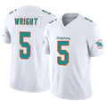 Qdoa M.Dolphins #5 Jaylen Wright Player White Limited Vapor F.U.S.E. Home Game Stitched Jerseys
