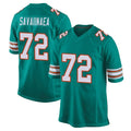 Qdoa M.Dolphins #72 Jonah Savaiinaea Player Aqua Alternate Home Game Stitched Jerseys