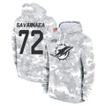 Qdoa M.Dolphins #72 Jonah Savaiinaea Player Arctic Camo Salute to Service Hoodies Limited Game Stitched Jerseys