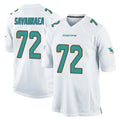 Qdoa M.Dolphins #72 Jonah Savaiinaea Player White Home Game Stitched Jerseys