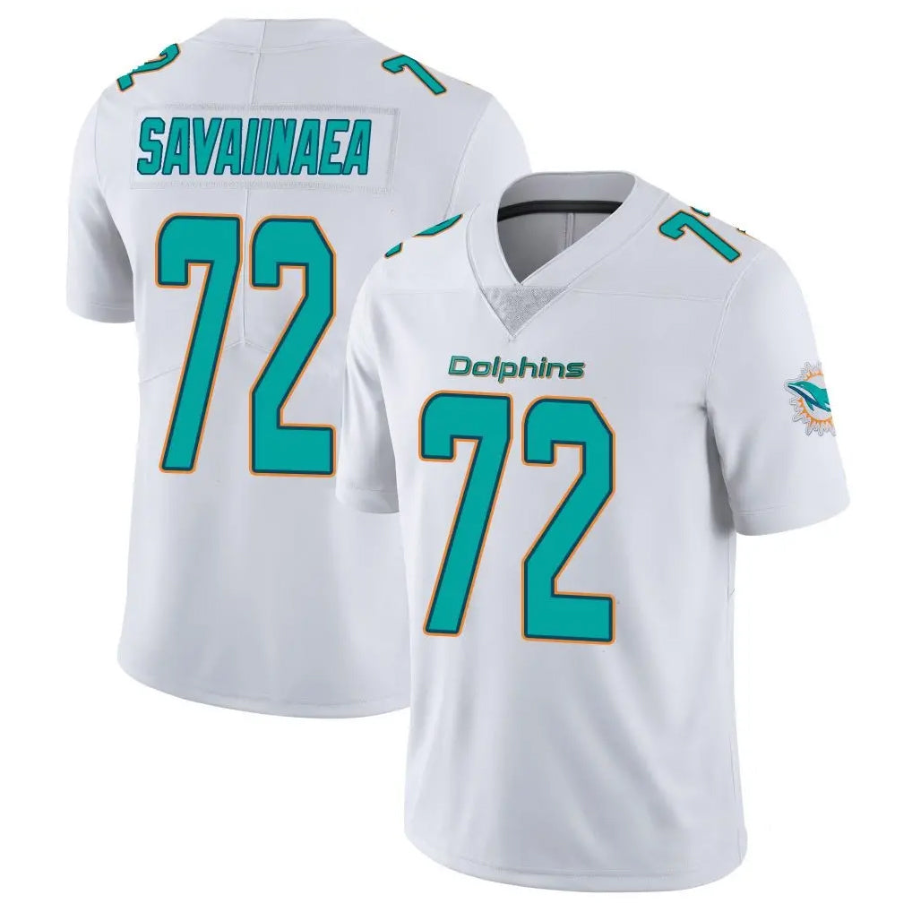 Qdoa M.Dolphins #72 Jonah Savaiinaea Player White Limited Vapor Untouchable Home Game Stitched Jerseys