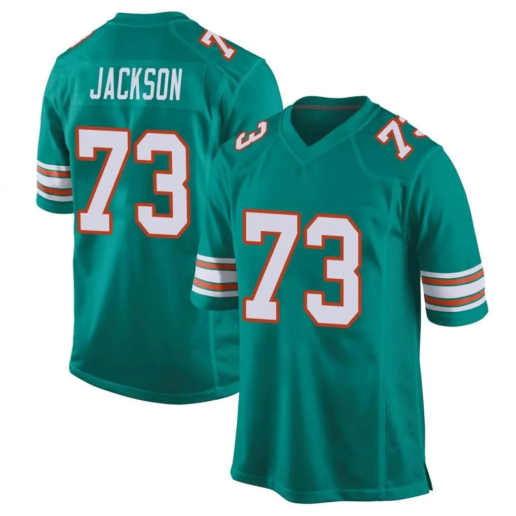 Qdoa M.Dolphins #73 Austin Jackson Player Aqua Alternate Home Game Stitched Jerseys