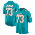 Qdoa M.Dolphins #73 Austin Jackson Player Aqua Home Game Stitched Jerseys