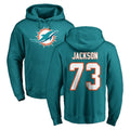 Qdoa M.Dolphins #73 Austin Jackson Player Aqua LOGO Pullover Hoodies Limited Stitched Jerseys