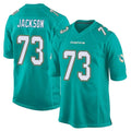 Qdoa M.Dolphins #73 Austin Jackson Player Aqua Team Color Home Game Stitched Jerseys