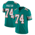 Qdoa M.Dolphins #74 Kadyn Proctor Player Aqua Limited Alternate Vapor Untouchable Home Game Stitched Jerseys