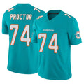 Qdoa M.Dolphins #74 Kadyn Proctor Player Aqua Limited Vapor F.U.S.E. Home Game Stitched Jerseys