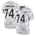 Qdoa M.Dolphins #74 Kadyn Proctor Player Arctic Camo Salute To Service Limited Game Stitched Jerseys