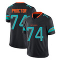 Qdoa M.Dolphins #74 Kadyn Proctor Player Black Limited Pitch Rivalries Collection Home Game Stitched Jerseys