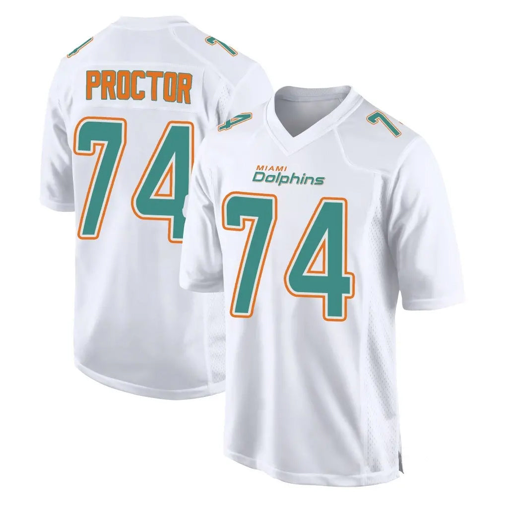 Qdoa M.Dolphins #74 Kadyn Proctor Player White Fashion Home Game Stitched Jerseys