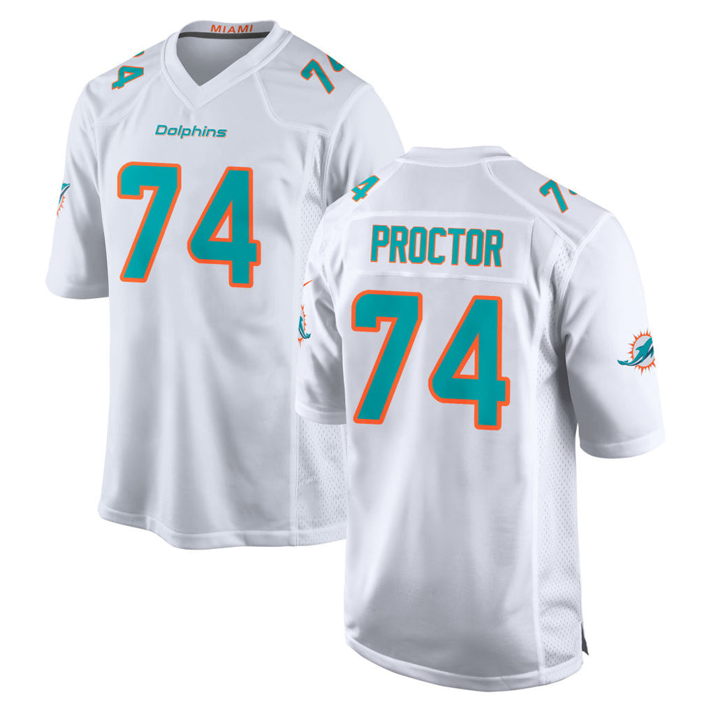 Qdoa M.Dolphins #74 Kadyn Proctor Player White Limited Home Game Stitched Jerseys