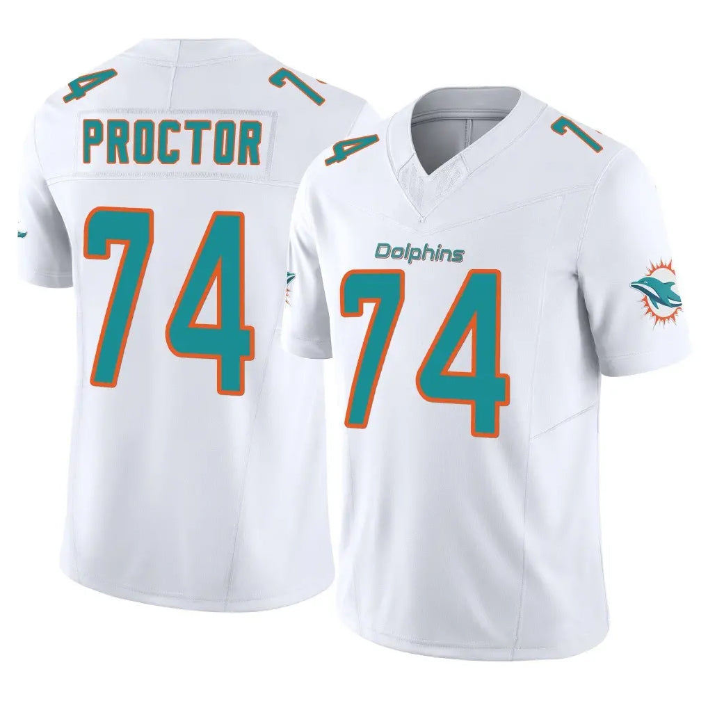 Qdoa M.Dolphins #74 Kadyn Proctor Player White Limited Vapor F.U.S.E. Home Game Stitched Jerseys