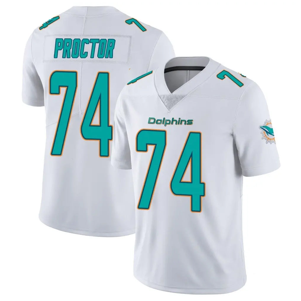 Qdoa M.Dolphins #74 Kadyn Proctor Player White Limited Vapor Untouchable Home Game Stitched Jerseys