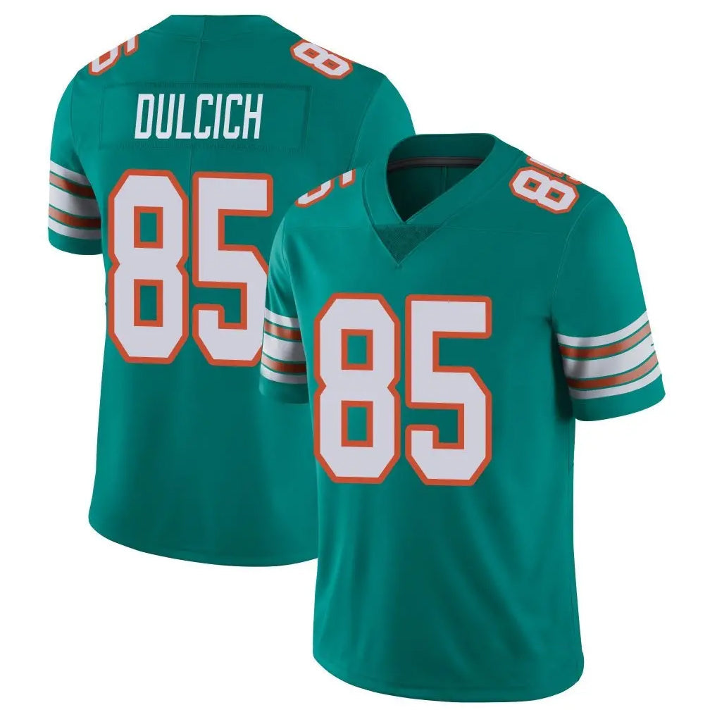 Qdoa M.Dolphins #85 Greg Dulcich Player Aqua Limited Alternate Vapor Untouchable Home Game Stitched Jerseys