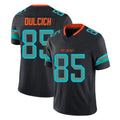 Qdoa M.Dolphins #85 Greg Dulcich Player Black Limited Pitch Rivalries Collection Home Game Stitched Jerseys