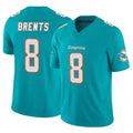Qdoa M.Dolphins #8 JuJu Brents Player Aqua Limited Vapor F.U.S.E. Home Game Stitched Jerseys