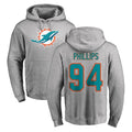Qdoa M.Dolphins #94 Jordan Phillips Player Gray LOGO Pullover Hoodies Limited Stitched Jerseys