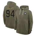 Qdoa M.Dolphins #94 Jordan Phillips Player Olive Salute to Service Pullover Hoodies Limited Stitched Jerseys